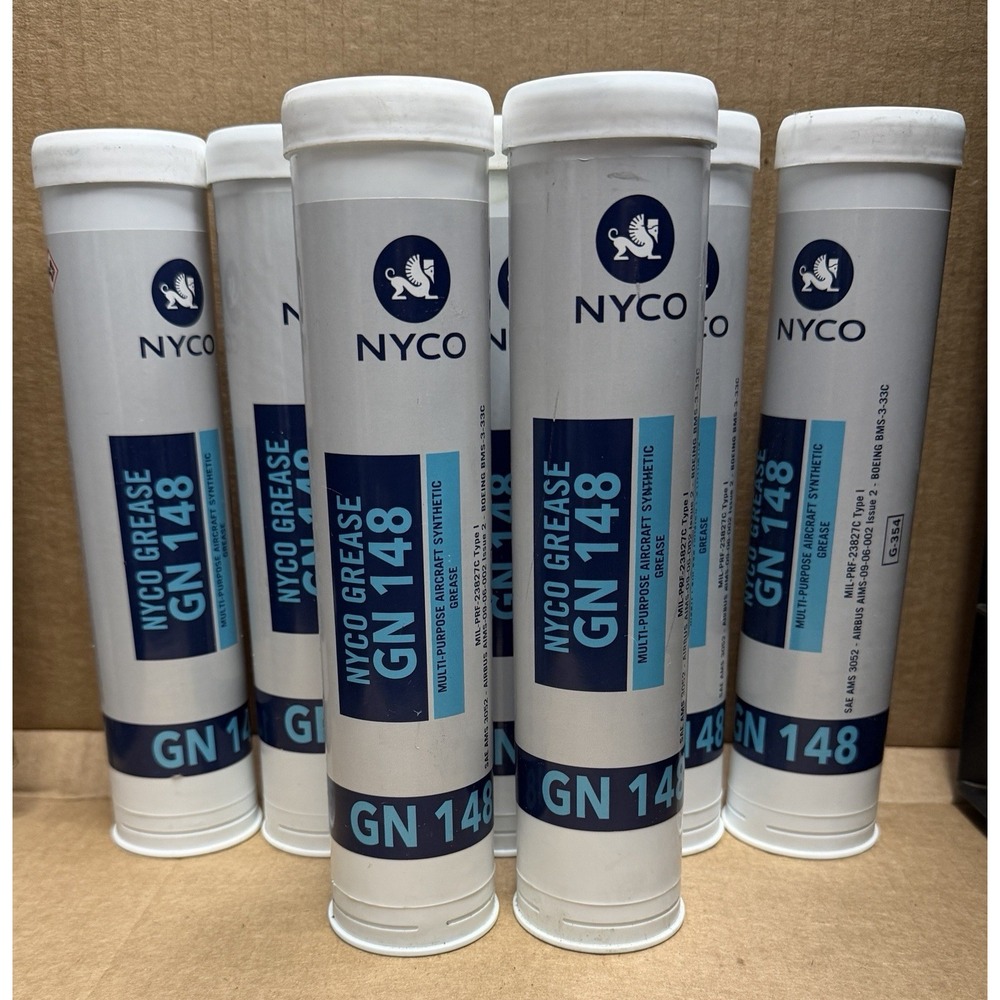 LOT OF 7 NYCO GN 148 SYNTHETIC GREASE FOR AIRCRAFT EXP: 04/2028